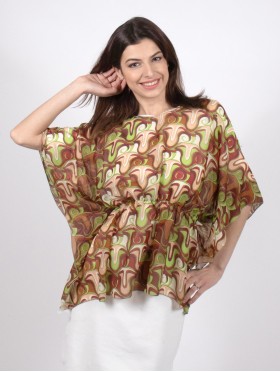FLUTTER SLEEVE CHIFFON TOP